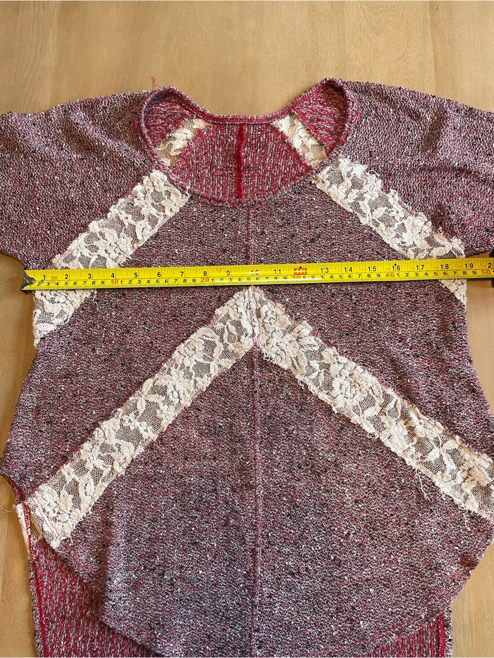 Free People We the Free Lace Boho Knit and Lace Shirt - Picture 8 of 10